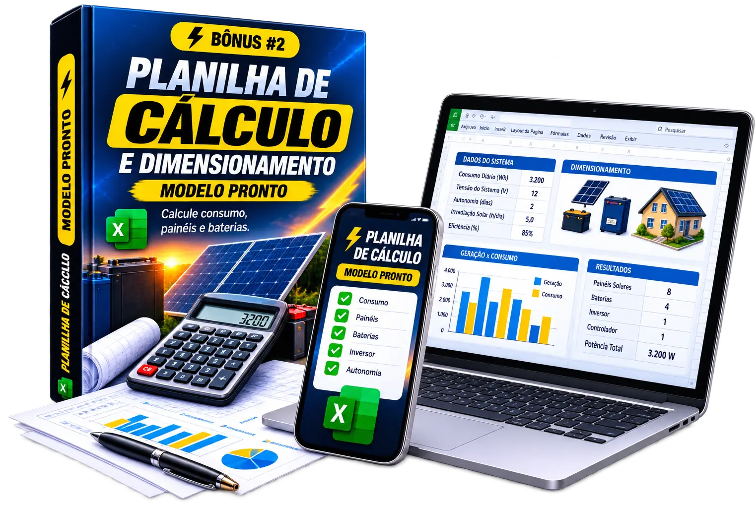 Bônus 2 — Planilha de Cálculo e Dimensionamento
