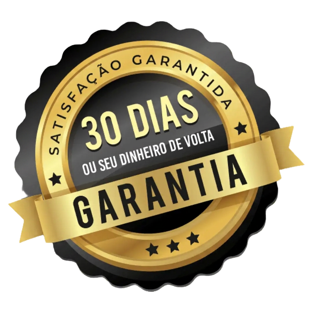 Selo de garantia de 30 dias ou seu dinheiro de volta